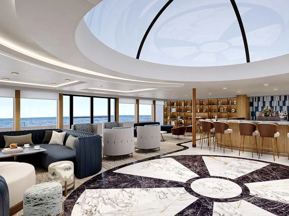 Your morning begins with coffee delivered or prepared in the Yacht Club Café, followed by a swim from the platform that extends into the ocean.