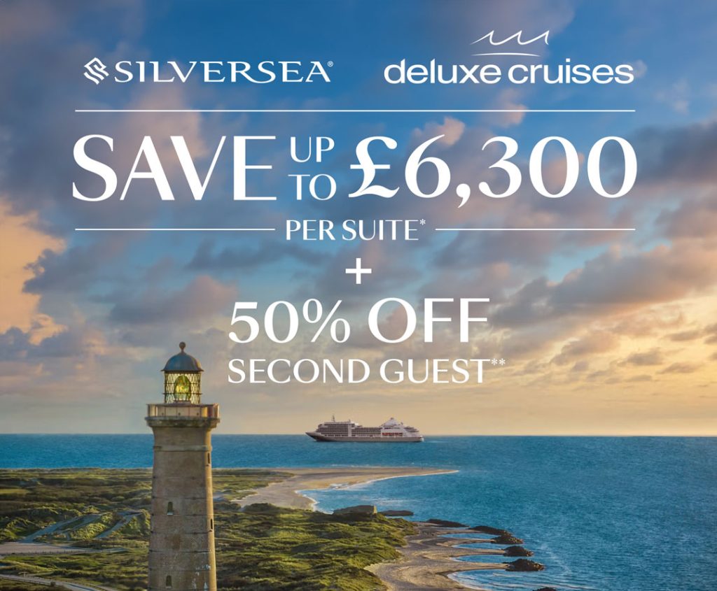 Silversea: Secure exclusive savings of up to £6,‌300 on select voyages. Book by 2 June 2026, with reduced deposits from 15%.