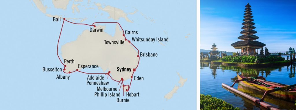 35 Nights, One Unforgettable Continent: Experience the Ultimate Australian Circumnavigation & Bali Interlude