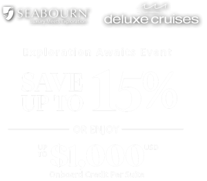 Enjoy savings of up to 15% on select voyages to some of the world's most spectacular destinations.